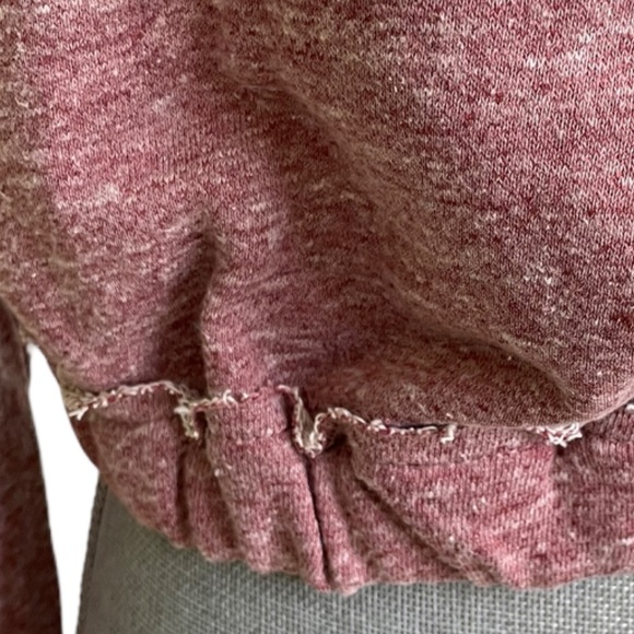 PEYTON VALLEY CROPPED ROSE COLOR HOODIE SIZE M NWT - Picture 4 of 7
